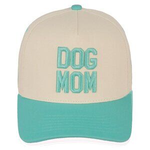Dog Mom Baseball Cap Turquoise Mint & Cream 🐾